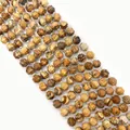 Faceted picture jasper natural stone beads for DIY jewelry making in earthy tones - Jasper