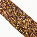 Faceted natural Picasso stone beads in earthy tones for DIY jewelry necklaces - Faceted Round Beads / Yellow Jasper