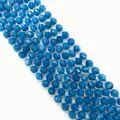 Faceted deep blue lapis lazuli beads for DIY jewelry making necklaces and crafts - Blue Chalcedony