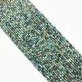 Faceted African turquoise round beads for DIY jewelry making with natural stone texture - Faceted Round Beads / No.2 African Turquoise