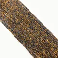 Faceted tiger eye stone loose beads with golden brown natural mineral patterns - Faceted Round Beads / Tiger's Eye