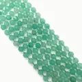 Faceted light green natural stone beads strands for DIY jewelry making and necklaces - Green Chalcedony