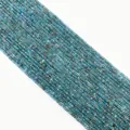 Faceted 2x3mm lake blue apatite beads for DIY jewelry making necklaces and bracelets - Faceted Round Beads / Light Apatite