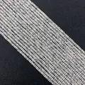 Faceted white turquoise natural stone beads with grey marble texture for DIY jewelry - Faceted Round Beads / Howlite
