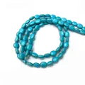 Oval turquoise composite beads with brown veining for DIY jewelry making - Oval Style (8x10mm)