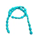 Perles turquoise bleues en forme de larme avec veines noires pour bijoux faits main - Style de Goutte d'eau