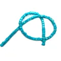 Quadratische synthetische Türkis-Würfelperlen mit braunen Adern für DIY-Schmuck - Würfelstil