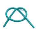 Blaue synthetische Türkis-Scheibenperlen mit braunen Adern für DIY-Halsketten - Scheiben-Stil