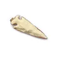 Colgante de punta de flecha en resina con borde dorado para joyería artesanal - Marfil