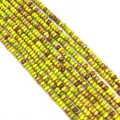 Strands of yellow-green imperial jasper rondelle beads for DIY jewelry making - Yellow-Green