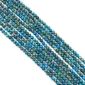 Primo piano di perline rotonde in diaspro imperiale lucido per la creazione di gioielli - 4mm / N. 4 (Blu Verde Marrone Bianco Misto)