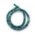 Dettaglio di perle rondelle in pietra imperiale blu per la creazione di collane fai da te - US 3