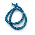 Perle piatte rotonde in diaspro imperiale blu in pietra naturale per gioielli fai-da-te - US 1