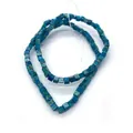 Cyan square imperial stone beads string with natural textures for DIY jewelry necklace - Cyan Blue (No. 2)