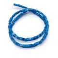 Blue square imperial stone loose beads for DIY jewelry with natural mineral textures - Blue (No.3)