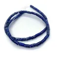 Dunkelblaue Kaiser-Jaspis-Zylinderperlen mit natürlicher Maserung für DIY-Schmuck - Blau