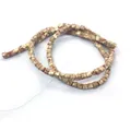 Quadratische Perlen aus Naturstein mit brauner Maserung für DIY-Schmuck - Braun (Nr. 5)