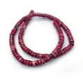 Perline cilindriche in pietra imperiale rosa rossa con trama marmorea per gioielli DIY - Colore 4 (Rosso Rosa)