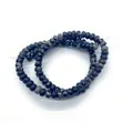 Bracelet à double rangée en perles de pierre naturelle gris foncé avec marbrures - US 15