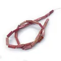 Dettaglio di perle rettangolari in pietra naturale rosa per creazione di gioielli DIY - Stile Rodocrosite Rosa (Taglia 7)
