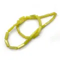 Macro shot of rectangular imperial stone beads in bright yellow for DIY jewelry making - Lemon Yellow Stone Style (#3)