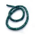 Perline a cilindro in diaspro imperiale verde scuro con trama marmorea per gioielli DIY - Colore 8 (Verde Scuro)