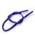 Dettaglio di perline a tubo in pietra imperiale viola per creazione gioielli DIY - Stile tubolare color ametista (N. 27)