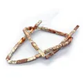 Natural Map Jasper rectangle column loose beads for DIY jewelry making and necklaces - Picture Stone Texture Style (No. 1)