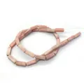 Strand of pink imperial jasper rectangular beads with natural stone texture for DIY jewelry - Light Pink Stone Style (No. 2)