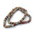 Perle cilindriche in pietra naturale imperiale con trame minerali colorate stile boho - Colore 17 (Multicolore)
