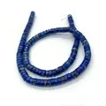 Perle cilindriche in pietra imperiale blu scuro naturale con texture marmorizzata DIY - Colore 21 (Blu Scuro)