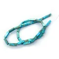 Perle rettangolari in pietra imperatore per gioielli fai-da-te con venature marroni - Stile con trama a filo blu brillante (N. 9)