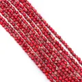 Perle di diaspro imperiale rosso scuro lucido con trama marmorea per gioielli DIY - N. 13 (Texture Venata Rosso Scuro)