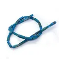 Perle rettangolari in diaspro imperiale blu per gioielli fai-da-te e collane - Stile Regalite Blu-Verde (Taglia 10)