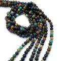 Faceted African Turquoise round beads strand for DIY necklace and jewelry making - African Turquoise / Small