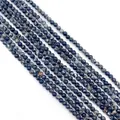 Perle tonde in pietra naturale di sodalite blu lucidata per la creazione di gioielli - N. 16 (Marmo Blu Scuro)