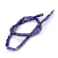 Perle rettangolari in diaspro imperiale viola con trama naturale marrone dorata - Stile Diaspro Imperiale Viola (N. 18)