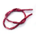 Perline rettangolari in pietra imperiale magenta per creazione gioielli fai-da-te - Stile Fucsia Picchiettato (N. 22)