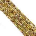 Fili di pietre naturali colorate lucide in giallo verde e rosso per gioielli DIY - N. 19 (Giallo Verde Rosso Bianco Misto)