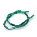 Perle rettangolari in pietra naturale verde con taglio geometrico per gioielli fai-da-te - Stile di Taglio Verde Smeraldo (N. 24)