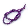 Perle in pietra imperatore viola forma tubo rettangolare per gioielli fai da te - Stile Texture Minerale Viola (N. 26)