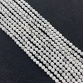 Fili di perline rotonde da 8mm in howlite bianca naturale con venature grigie - N. 24 (Bianco con Venature Grigie/Howlite)