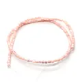 Perles carrées en nacre naturelle rose clair sur fil pour création de bijoux - 3-4mm / Pierre Rose Clair (8)