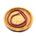 Flat round natural shell beads in purple pink finish for DIY jewelry necklaces - Pink Purple