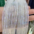 Perles cylindriques en verre opale blanc laiteux pour la création de bijoux DIY - Opale / 2x4mm