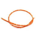 Perles carrées en coquille orange vif polies pour la création de bijoux DIY - 3-4mm / Orange (Couleur 12)
