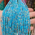 Perles cylindriques en jaspe impérial bleu pour la création de bijoux DIY - N°2 Jaspe Impérial (Bleu Ciel Texturé) / 2x4mm