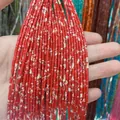 Perles cylindriques en pierre marbrée rouge pour la création de bijoux DIY artisanat - N°5 Jaspe Impérial (Rouge Marbré) / 2x4mm