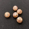 Macro shot of mosaic natural shell beads with soft pink iridescence for DIY jewelry - Small / Pink Shell