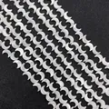 Polierte halbmondförmige weiße Muschelperlen aus natürlichem Perlmutt für DIY-Schmuck - 6X8mm / Mond